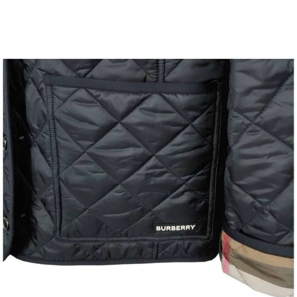 New! Burberry Black  Quilted Jacket - Picture 2 of 6